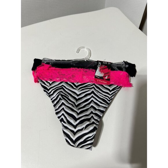 Love Affair 2 pack Lace waistband thongs plus size 2X NWT - Picture 2 of 3